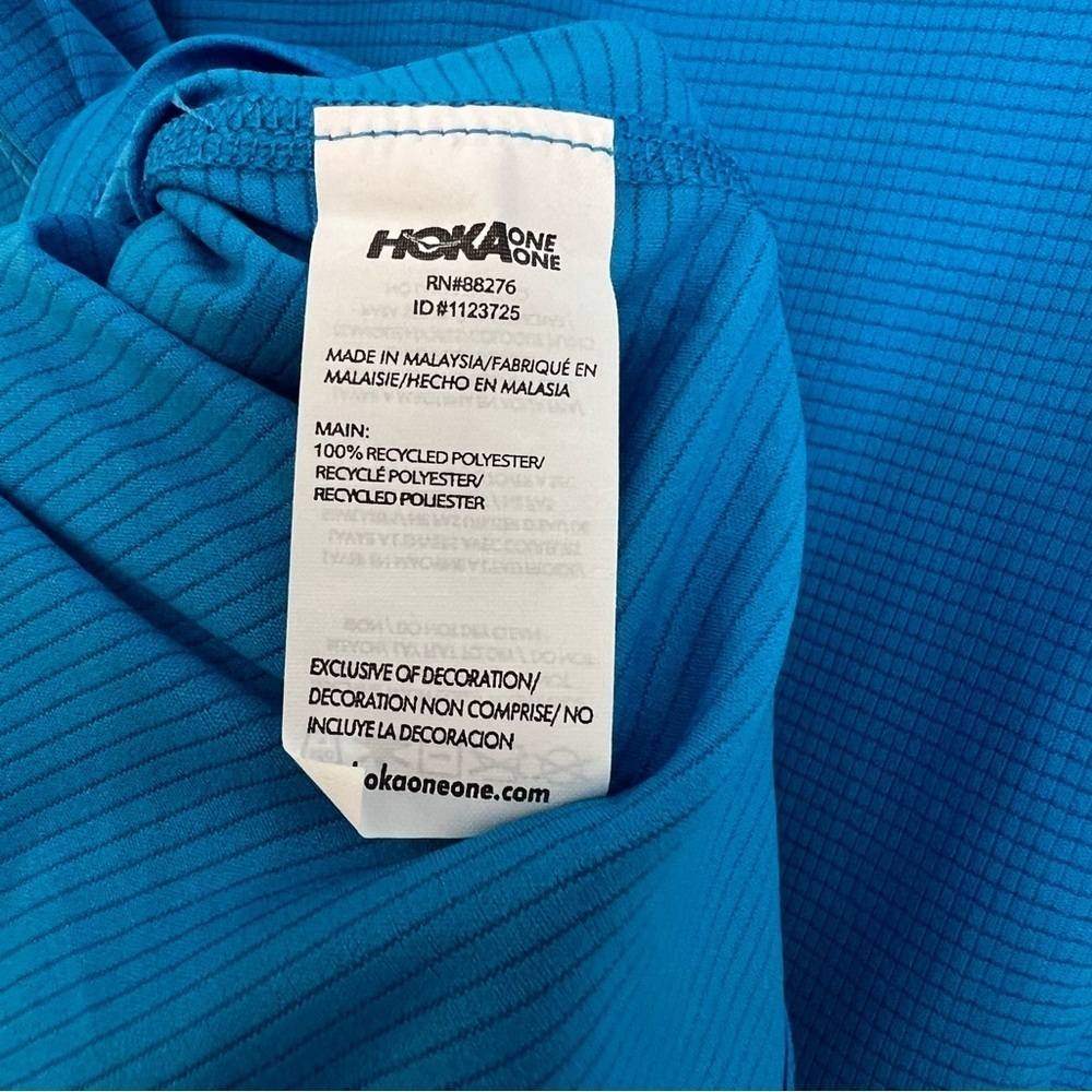 Hoka One One Men’s Glide Short Sleeve Shirt Dive Blue Small NWT Athletic Running - Picture 7 of 7